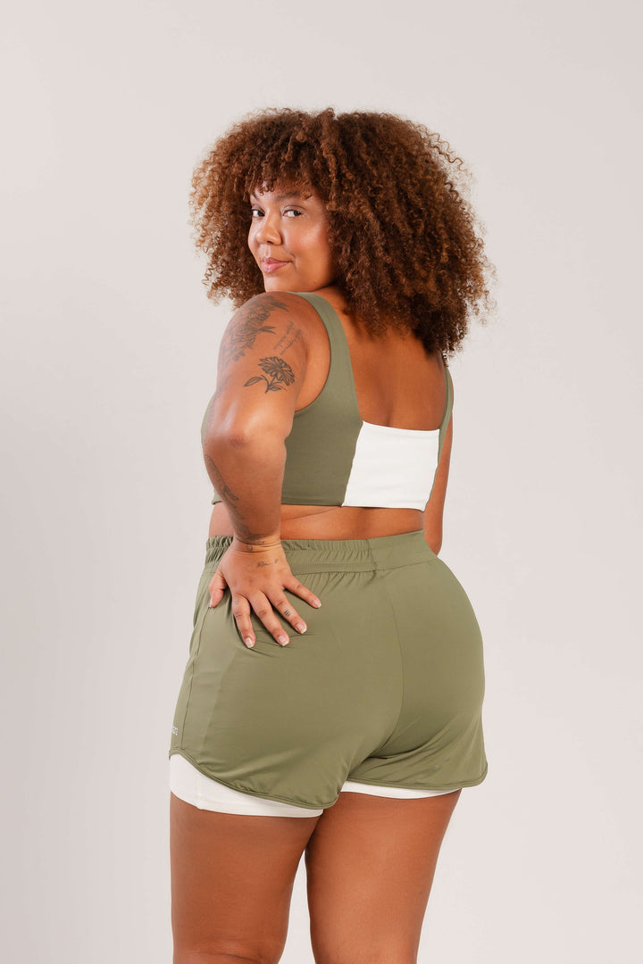 Conjunto Top Dupla Face e Short Duplo Flow